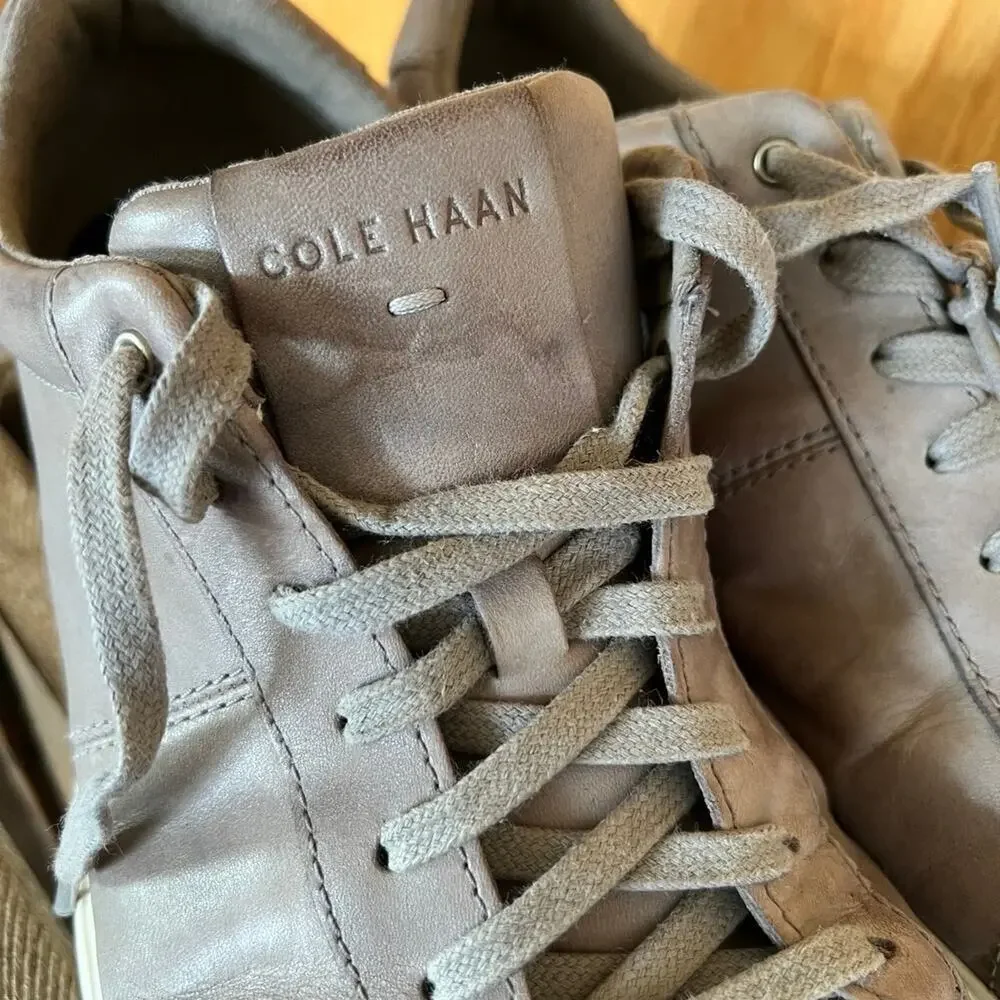 COLE HAAN GRAND OS REAGAN SHOES, tan leather men's size 12